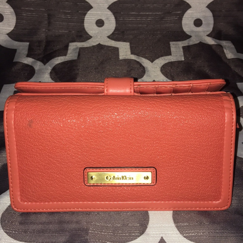 Orange Calvin Klein Wallet